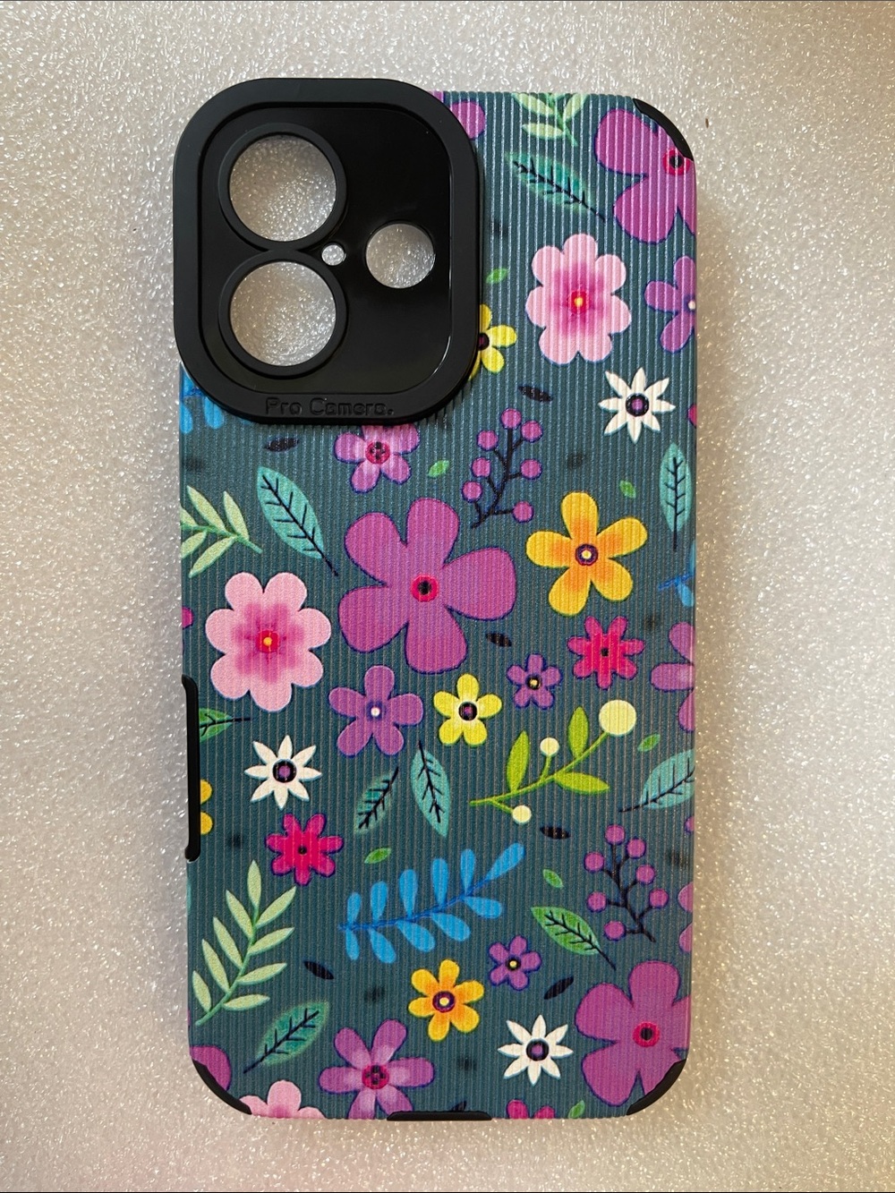 Floral Pattern Phone Case - Pink & Yellow Flowers Fits iPhone 13 Pro